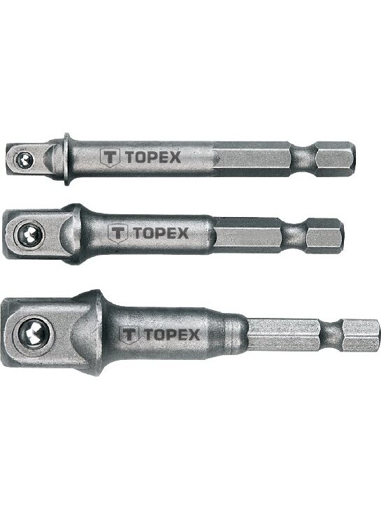 Perėjimai Topex | 1/4",3/8",1/2" Perėjimai Topex | 1/4",3/8",1/2"