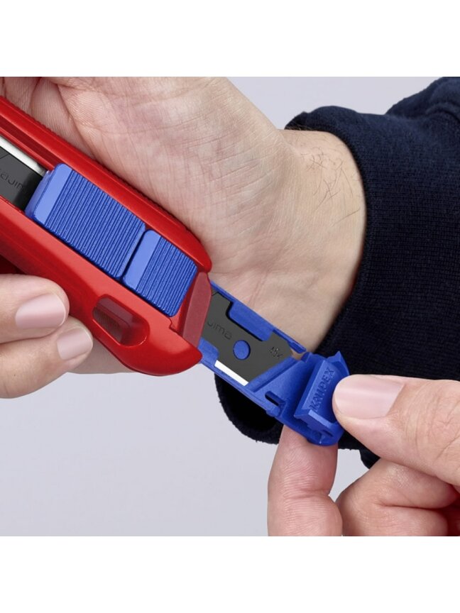 Peilis laužoma geležte18mm su ašmenų stabilizatoriumi, Cutix, Knipex 3 Peilis laužoma geležte18mm su ašmenų stabilizatoriumi, Cutix, Knipex 3