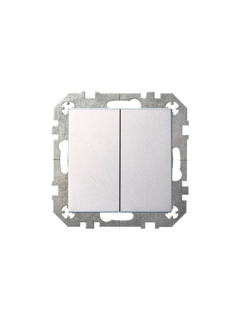 Perjungiklis LIREGUS EPSILON, 2 klav., metalo spalvos Perjungiklis LIREGUS EPSILON, 2 klav., metalo spalvos