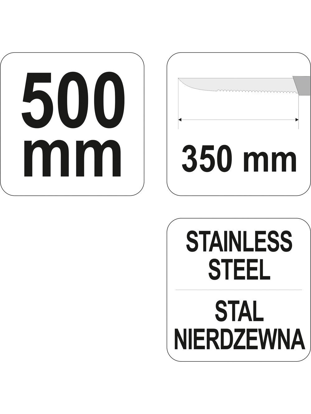 Peilis statybinei izoliacijai 500mm Yato 2