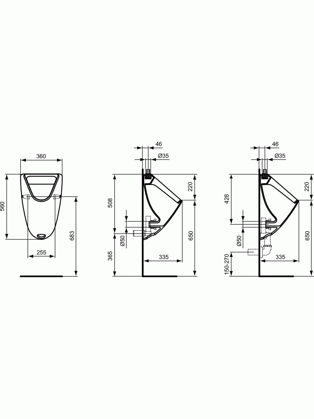 Pisuaras Ideal Standard Eurovit, pajungimas iš viršaus 1 Pisuaras Ideal Standard Eurovit, pajungimas iš viršaus 1