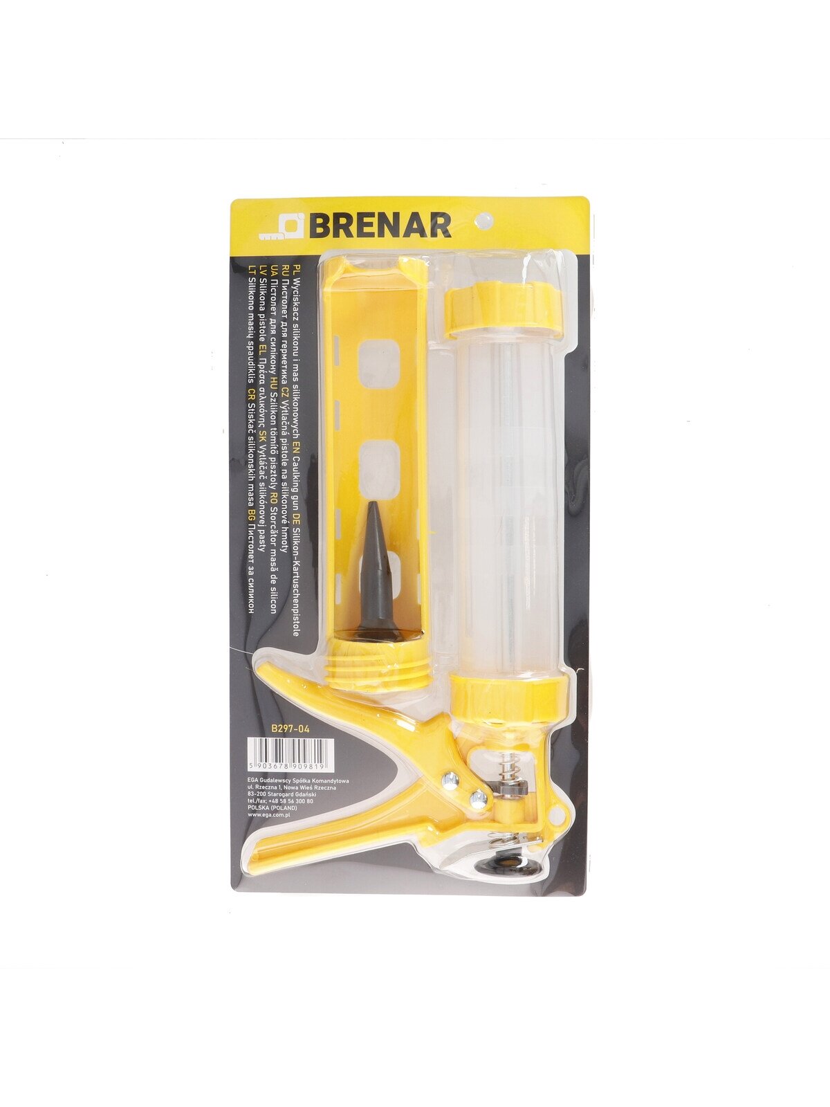 Pistoletas hermetikams plastikinis 400 ml (dvigubos paskirties) BRENAR (B297-04) 4 Pistoletas hermetikams plastikinis 400 ml (dvigubos paskirties) BRENAR (B297-04) 4