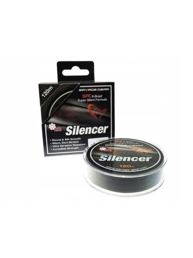 Pintas Valas 8-gijų SG HD8 Silencer Braid 0.12mm 120m Green