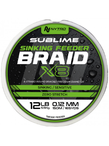 Pintas Valas NYTRO SUBLIME X8 SINKING FEEDER BRAID 0.12mm 150m