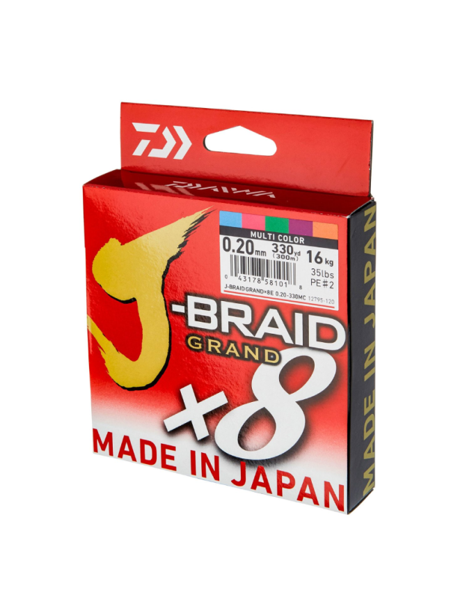 Pintas Valas DAIWA J-Braid Grand x8 0.22mm 19,5kg 150m Multicolor 1 Pintas Valas DAIWA J-Braid Grand x8 0.22mm 19,5kg 150m Multicolor 1