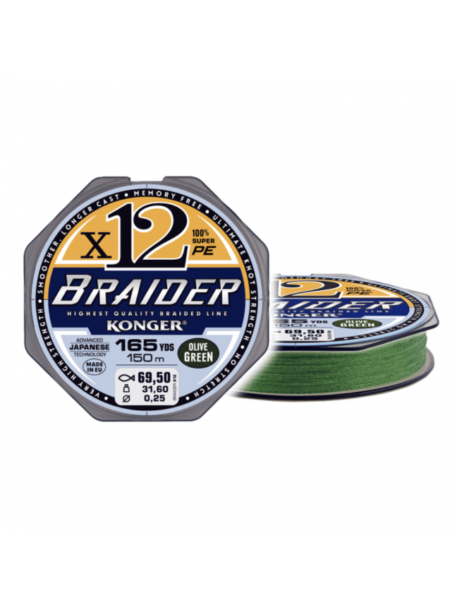 Pintas Valas KONGER X12 Olive Green 0.16/150m Pintas Valas KONGER X12 Olive Green 0.16/150m