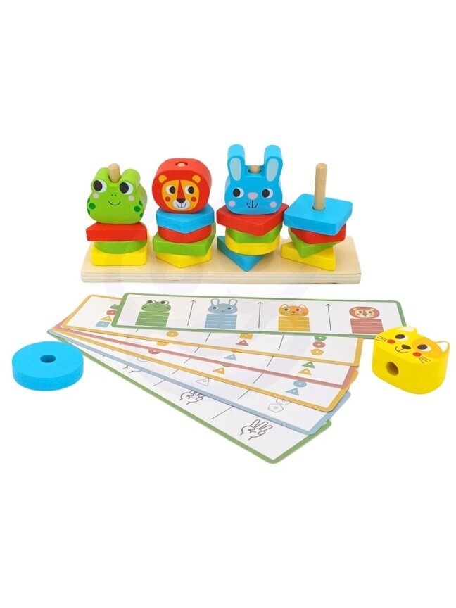 Piramidinė Dėlionė Gyvūnai WOOPIE GREEN Montessori 2