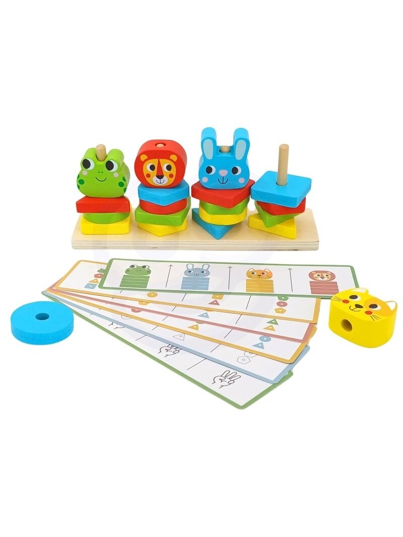 Piramidinė Dėlionė Gyvūnai WOOPIE GREEN Montessori 2