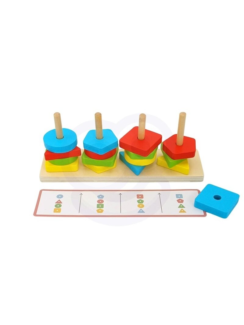 Piramidinė Dėlionė Gyvūnai WOOPIE GREEN Montessori 4