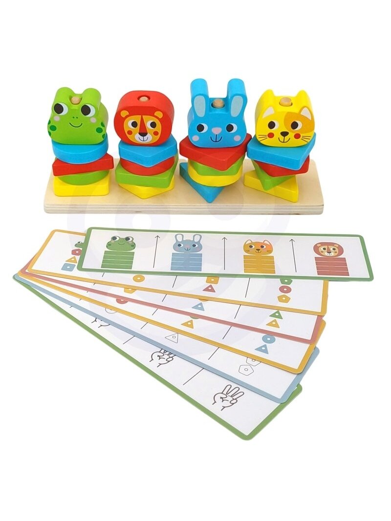 Piramidinė Dėlionė Gyvūnai WOOPIE GREEN Montessori 5