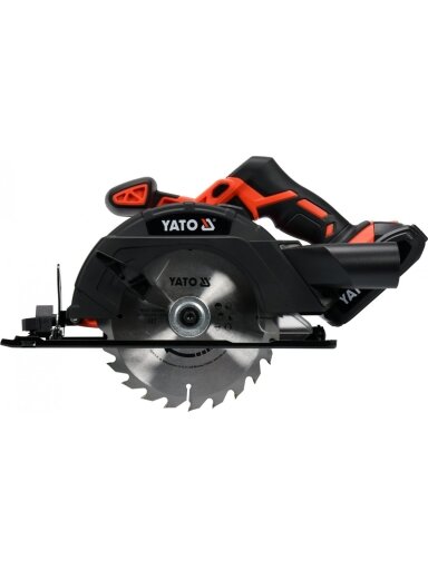 Pjūklas diskinis akumuliatorinis 18V Li-ion Yato | 165mm, 2,0Ah, 3800RPM