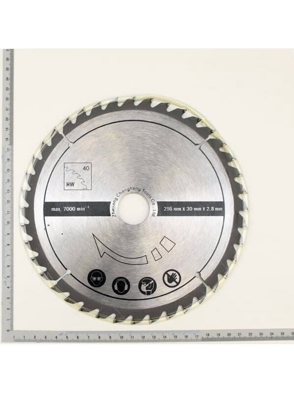 Pjovimo diskas medžiui HM ¨216/30mm Z40, Scheppach 1