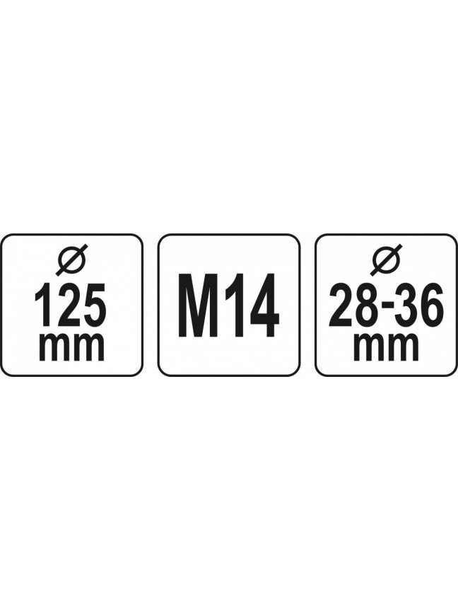 Pjovimo apsauga nuo dulkių M14 115/125mm Yato 3