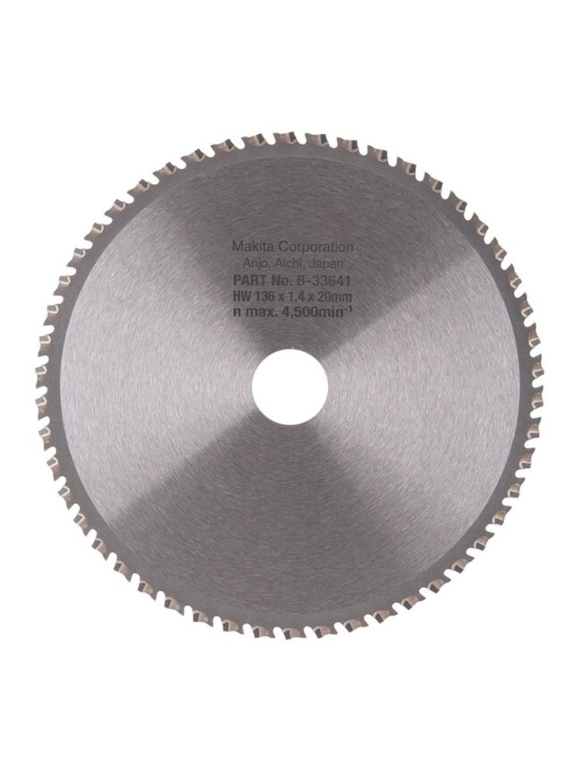 Pjovimo diskas metalui Makita; 136x1,4x20,0 mm; Z50; -15° 1 Pjovimo diskas metalui Makita; 136x1,4x20,0 mm; Z50; -15° 1