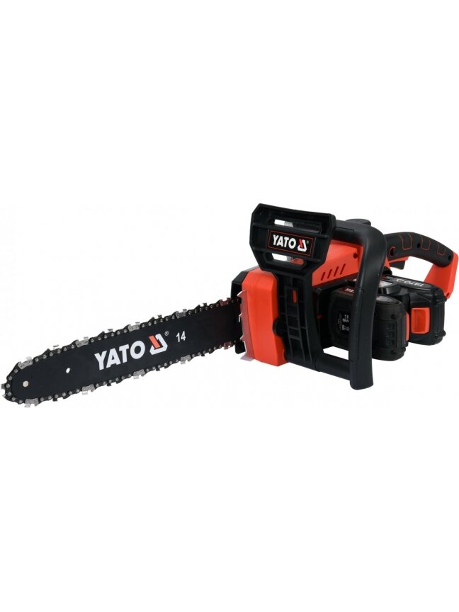 Pjūklas grandininis akumuliatorinis 14" 36V=2X18V (2X2,0Ah) Yato Pjūklas grandininis akumuliatorinis 14" 36V=2X18V (2X2,0Ah) Yato