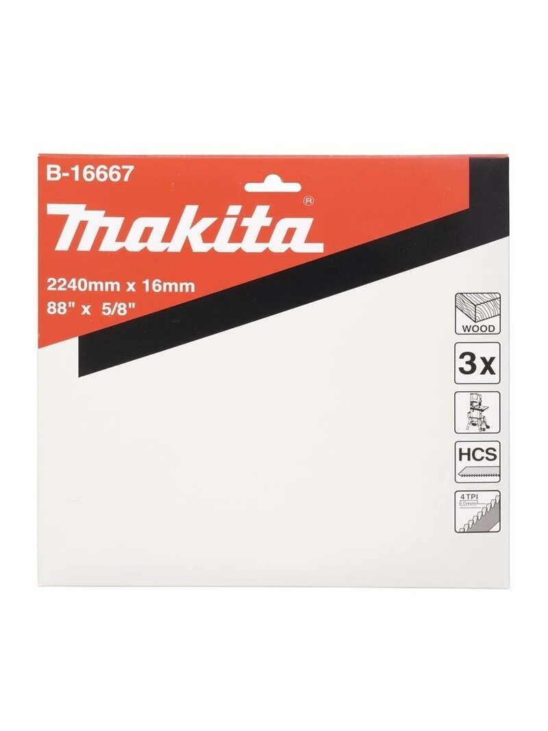 Pjovimo juosta pjūklui Makita LB1200F 2240x16x0,5 3 vnt 1 Pjovimo juosta pjūklui Makita LB1200F 2240x16x0,5 3 vnt 1