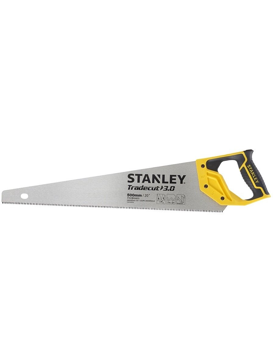 Pjūklas medžiui TradeCut 3.0 Stanley | 7 tpi, 380 mm greitam pjūviui Pjūklas medžiui TradeCut 3.0 Stanley | 7 tpi, 380 mm greitam pjūviui