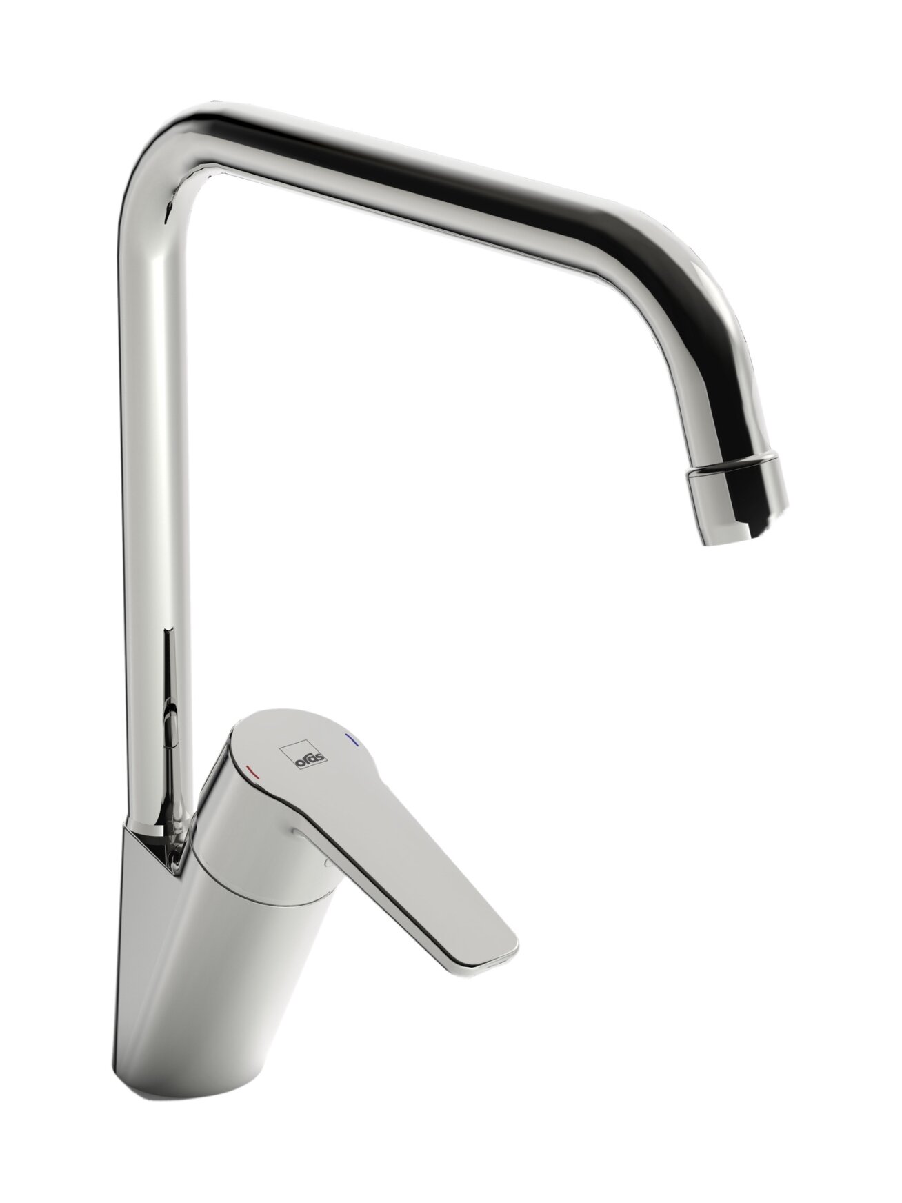 Plautuvės maišytuvas Saga su aukštu snapeliu, pajungimas lanksčiomis žarnelėmis 1