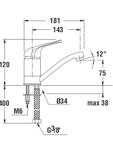 Plautuvės maišytuvas LYRA, 143 mm snapas, chromas 1 Plautuvės maišytuvas LYRA, 143 mm snapas, chromas 1