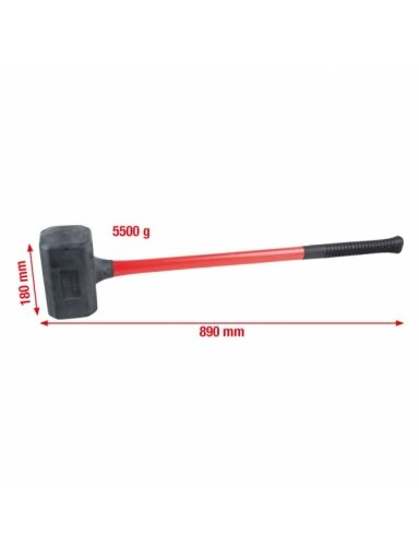 Plaktukas beatotrankis su minkšta galva  5500g, KS Tools