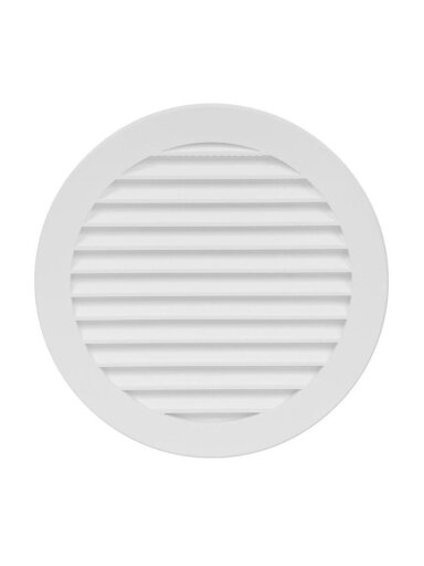 Plast. ventiliacijos grotelės EUROPLAST VR125, D125, baltos