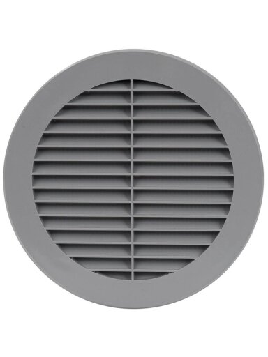 Plast. ventiliacijos grotelės EUROPLAST VR150P, D150, pilkos