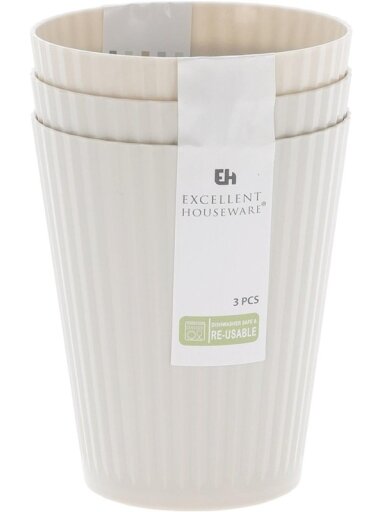 Plastikinė stiklinė 178000750, 300 ml, plastikas, 3 vnt.
