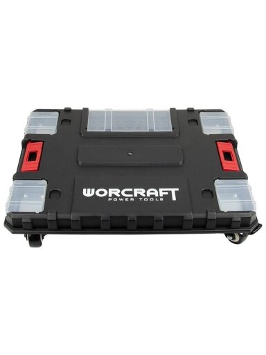 ⬡ Platforma su ratukais plastikinėms įrankių dėžėms 467x355x40 mm (XCUBE200, WORCRAFT)