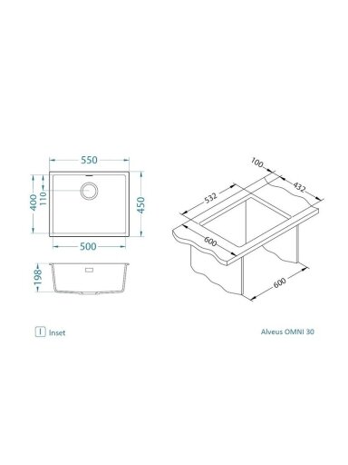 PLAUTUVĖ OMNI 30 G81 SU SIFONU BETONO