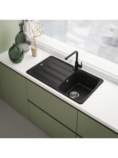 Plautuvės maišytuvas Franke Lina L, su ištraukiamu dušeliu, juoda matinė Plautuvės maišytuvas Franke Lina L, su ištraukiamu dušeliu, juoda matinė