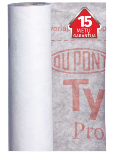 Plėvelė difuzinė Tyvek® Pro, 75 kv.m