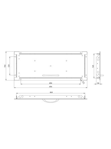 Plytelių liukas EUROPLAST MDU5020, 500 x 200 mm