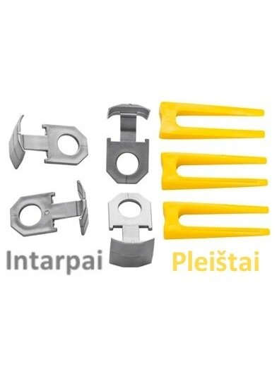 Plytelių išlyginimo sistema, plytelių storis: 4-10mm HARDY | pleištai plytelėms (100 vnt.)