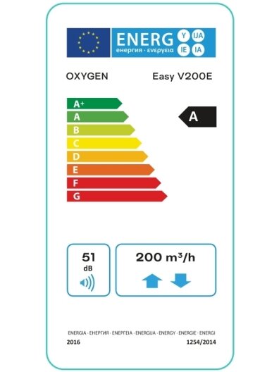 Plokštelinis rekuperatorius Oxygen Easy, vertikalus, V200E, entalpinis, kairinis 3 Plokštelinis rekuperatorius Oxygen Easy, vertikalus, V200E, entalpinis, kairinis 3