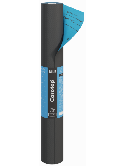 Plėvelė difuzinė COROTOP Blue 140 g/m² (75 m² / rul), du lipnūs kraštai 1