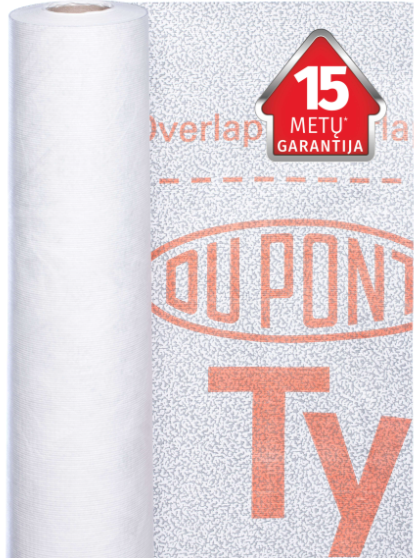 Plėvelė difuzinė Tyvek® Soft, 75 kv.m Plėvelė difuzinė Tyvek® Soft, 75 kv.m