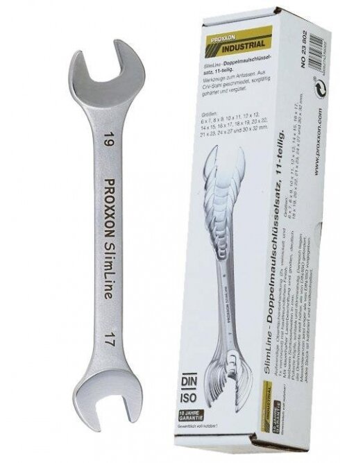 Plokščių raktų komplektas Proxxon, 6-32 mm, 11 vnt. Plokščių raktų komplektas Proxxon, 6-32 mm, 11 vnt.