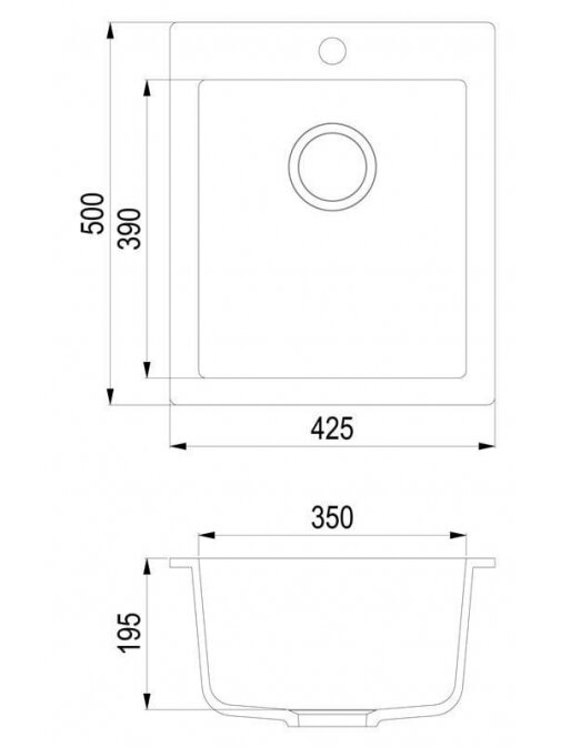 Plautuvė Akvasanita Simplex SQS 100-601 W, 42,5 x 50 x 19,5 1 Plautuvė Akvasanita Simplex SQS 100-601 W, 42,5 x 50 x 19,5 1