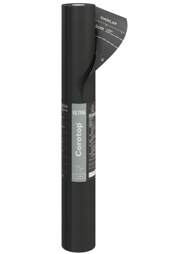Plėvelė difuzinė Corotop Ultra 220g SK2 (75m2) du lipnūs šonai 2 Plėvelė difuzinė Corotop Ultra 220g SK2 (75m2) du lipnūs šonai 2