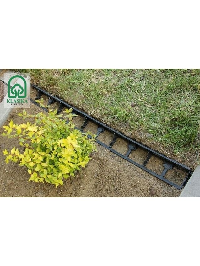 Plastikinis vejos bortas, juodas 4,5 x 100 cm 1 Plastikinis vejos bortas, juodas 4,5 x 100 cm 1