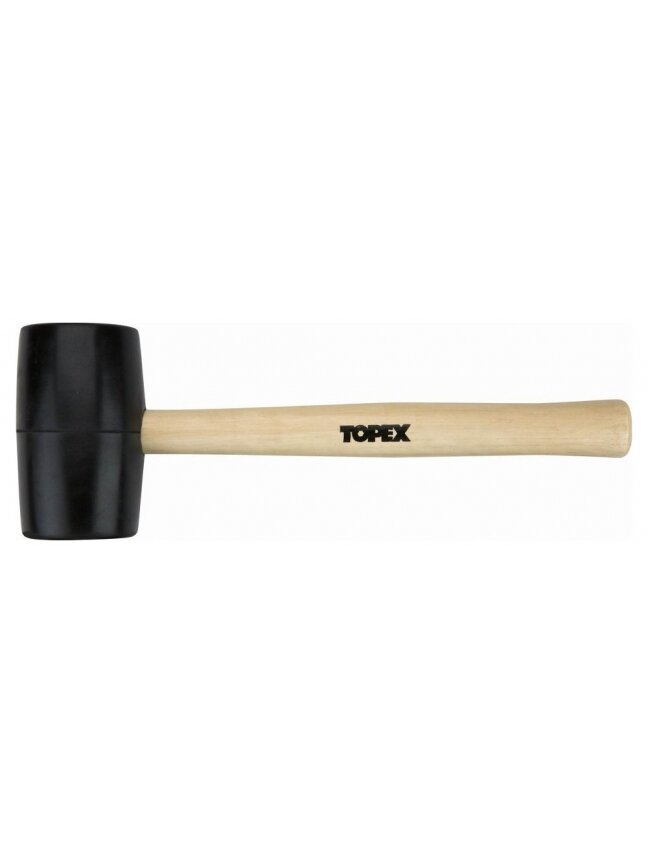 Plaktukas guminis mediniu kotu Topex | d-72mm 900g Plaktukas guminis mediniu kotu Topex | d-72mm 900g