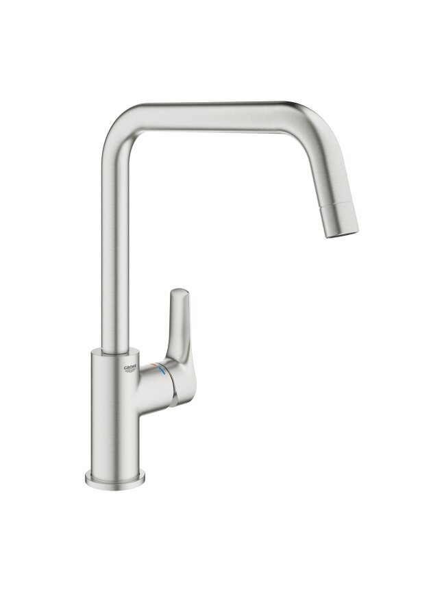 Plautuvės maišytuvas, EUROSMART SINGLE-LEVER SINK MIXER 1/2, supersteel 2 Plautuvės maišytuvas, EUROSMART SINGLE-LEVER SINK MIXER 1/2, supersteel 2