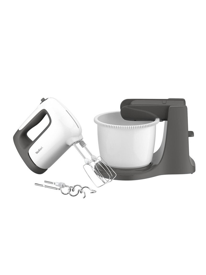 Plakiklis su dubeniu Tefal Prep'Mix+ HT464138, baltas/pilkas 1 Plakiklis su dubeniu Tefal Prep'Mix+ HT464138, baltas/pilkas 1