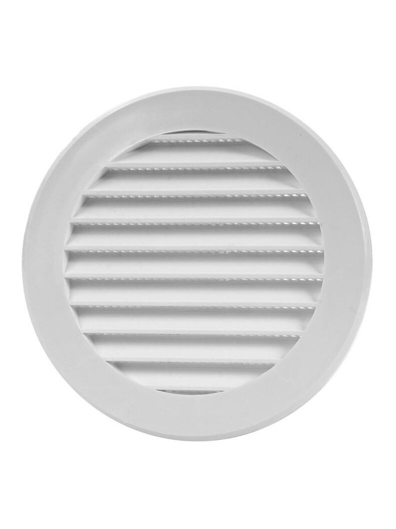 Plast. ventiliacijos grotelės EUROPLAST VR100, D100, baltos