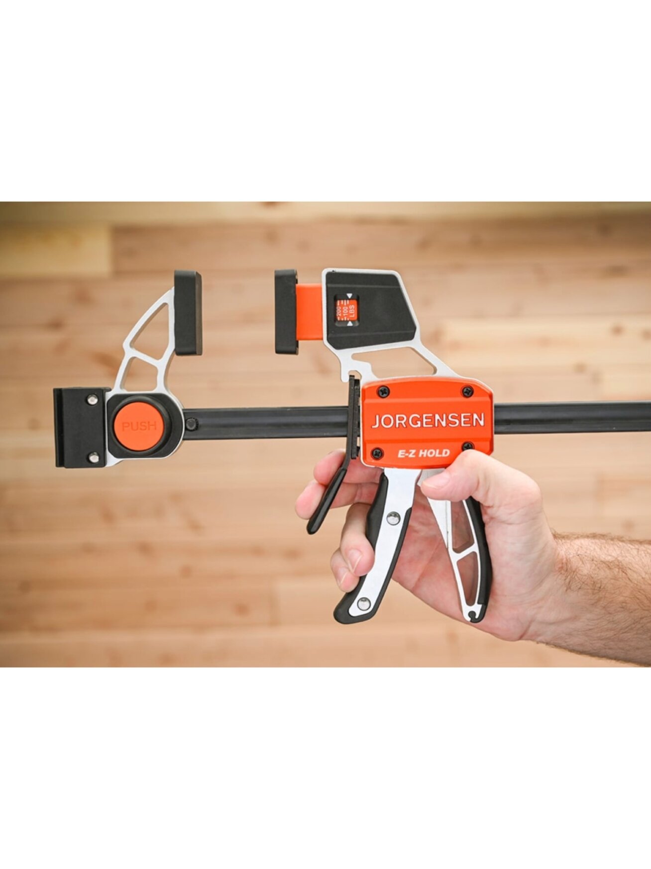 Pony Jorgensen Aliuminis spaustuvas MEDIUM DUTY su jėgos matuokliu 150 mm, JORGENSEN 2