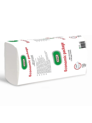 Popieriniai Rankšluosčiai Merkant Z-Fold, 2 Sluoksniai 150 Lapelių x 20