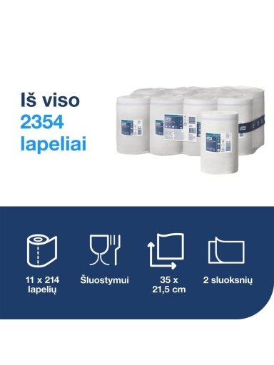 Popierinis rankšluostis Tork Plus, 2 sl.