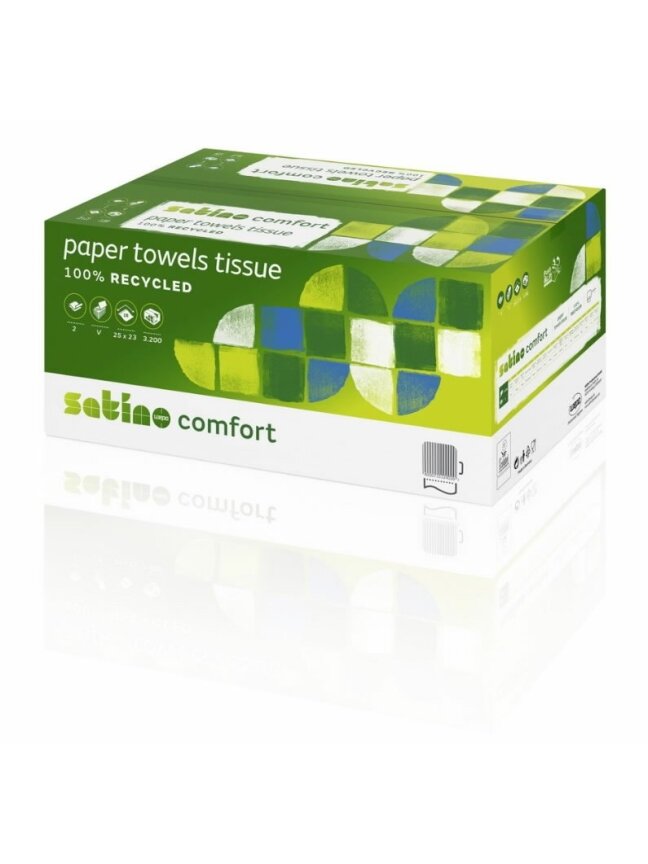 Popieriniai ranksluosčiai lapeliais Comfort PT3, Satino Popieriniai ranksluosčiai lapeliais Comfort PT3, Satino
