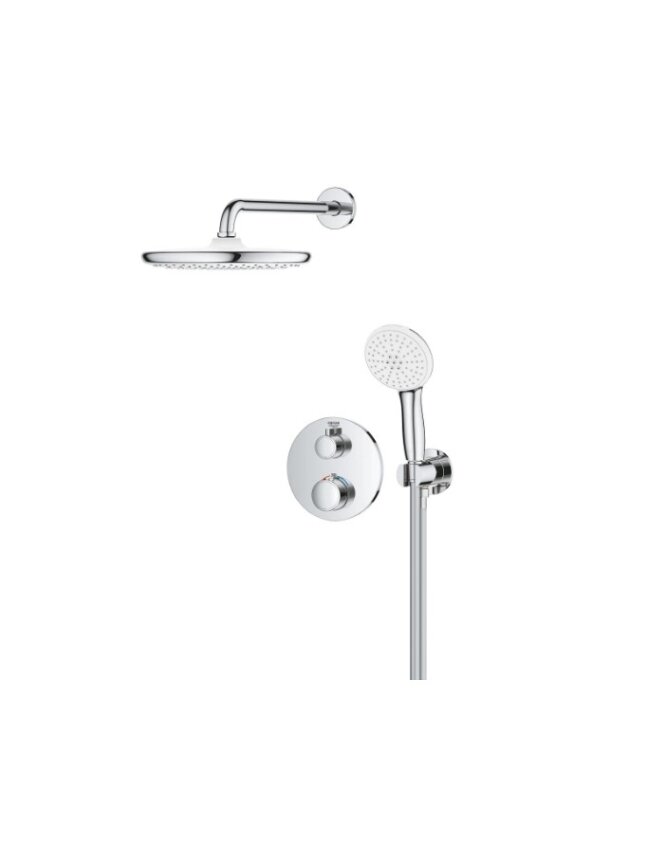 Potinkinė termostatinė dušo sistema Grohtherm Tempesta 250 dušo galva, be potinkinės d (35604000 užs.papildomai), chromo