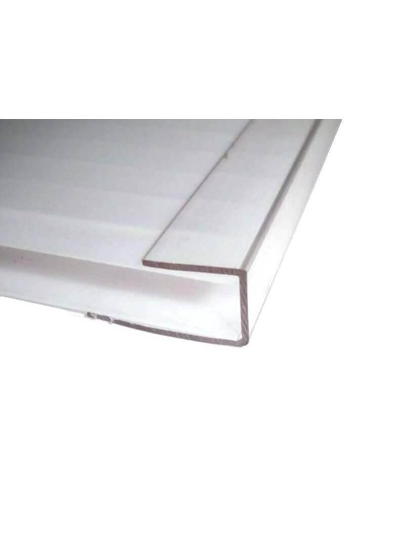 Polikarbonato užbaigimo profilis U (6x2100 mm.)
